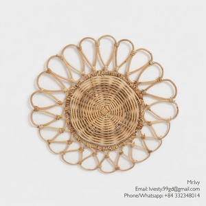 Natural Woven Eco Placemat | Rattan Handmade Mat | Great <b>for</b> Alfresco Meals, <b>BBQ</b> & Picnic - Product Image 1
