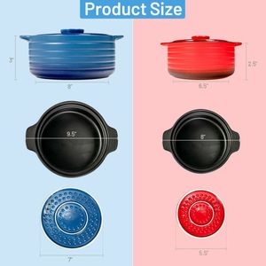 Set di Pentole in Ceramica a 2 Pezzi con Coperchio e Manico Isolato, Essenziali per la Cucina di Alta Qualità - Product Image 5