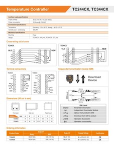 SELEC TC203AX Pantalla roja de 3 dígitos, punto de referencia único, controlador de temperatura con salida de relé/SSR - Product Image 2