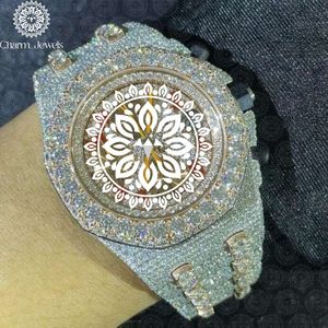 Charm_Jewels Luxury Stainless Steel <b>Watch</b> 40mm Round Case Sapphire Crystal Analog Dial Unisex Quartz Movement - Product Image 3