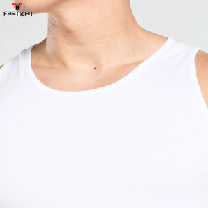 Débardeur Homme 100% Polyester Séchage Rapide Respirant Côtelé Extensible Blanc Sans Manches Personnalisable pour Entraînement Fitness - Product Image 6