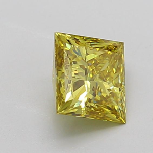 Diamant Gemver 1,0 carat, jaune vif fantaisie, taille princesse, diamant de laboratoire, clarté VS, certifié IGI, diamant non monté pour bijoux - Product Image 3