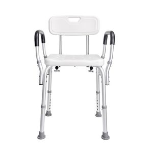 Sedia da Doccia Regolabile con Schienale, Design Antiscivolo, Leggera per Vasca e Doccia - Product Image 1