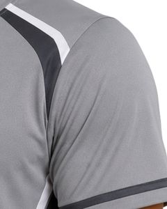 T-shirt de performance gris pour homme, manches courtes, maillot de sport, séchage rapide, respirant, athlétique, entraînement en salle de sport, tee-shirt personnalisé - Product Image 4