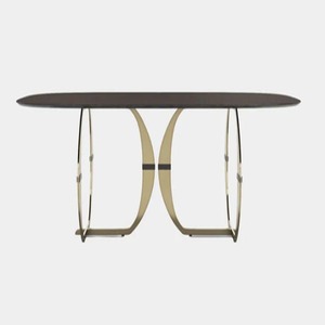 Mesa de Centro Contemporánea de Latón con Tapa de Mármol, Muebles Modernos para Sala de Estar, Diseño Decorativo - Product Image 4