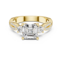 Bague en or massif 14 carats avec diamant de laboratoire de qualité supérieure, certifiée IGI, pour cadeau, fête ou anniversaire
