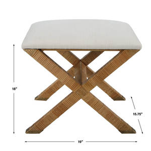 Tabouret d'appoint en rotin Solution d'assise élégante pour une utilisation intérieure ou extérieure - Product Image 5