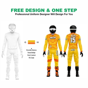 High Quality Nylon Polyester Fabric Men Motocross Riding Suit New Vintage Neon color Sublimation Printing MX Racing Jersey Pant - Product Image 2