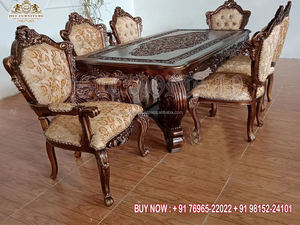 Juego de mesa de comedor tallada en plata y champán, Set de comedor de lujo, artesanía india, elegante, 11 piezas - Product Image 3