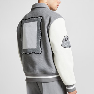 Veste de baseball décontractée à col rabattu pour homme, style automne, coupe oversize, style Letterman, à prix avantageux - Product Image 6