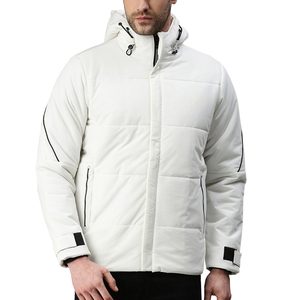 Cheap Price <b>Light</b> Weight Comfortable Full Sleeves Two Pocket Customized Logo Printing <b>Men</b> White Puffer <b>Jacket</b> - Product Image 1
