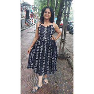 Une pièce spaghetti imprimé Handblock noir avec veste - Product Image 1