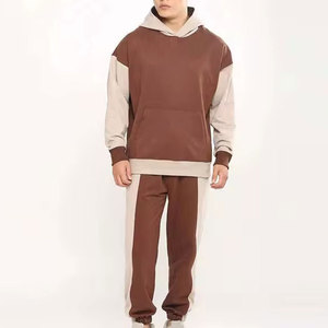 Men Oversized <b>Tracksuit</b> Set Premium Cotton Blend Hoodie Sweatpants Casual Daily Wear OEM ODM High Gsm <b>Tracksuit</b> - Product Image 3