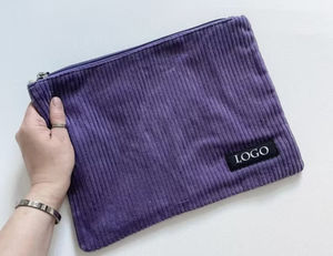 Estuche de Maquillaje de Lona de Capacidad Media, de Lujo, para Mujer, con Cierre Frontal de Cremallera, Color Negro - Product Image 2