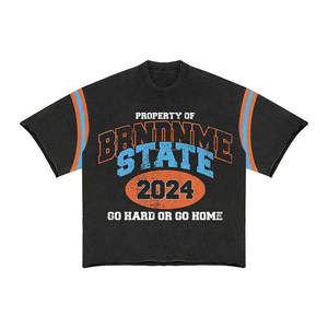 DISCOVER-IMPEX 2026 Conjunto de Camiseta y Pantalón Ancho con Estampado Universitario Vintage para Hombre, Estilo Casual Urbano de Algodón Oversize - Product Image 2