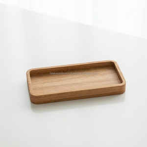 Plateau de service moderne en bois d'acacia pour cuisine et restaurant, plateau alimentaire personnalisé de haute qualité, compatible lave-vaisselle et micro-ondes, finition polie - Product Image 1