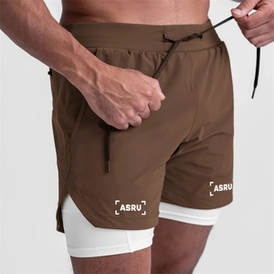 Shorts de sport personnalisés avec logo, pour la course à pied, la salle de sport, l'entraînement, la remise en forme, les sports athlétiques, en polyester, pour hommes, décontractés, respirants - Product Image 3