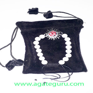 NAtural Howlite Beaded <b>Beads</b> <b>Bracelet</b> With Ohm Charm Yoga Band - Product Image 2