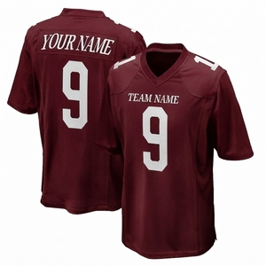 Jersey de Fútbol Americano Personalizado Unisex, Sublimado, de Poliéster, Manga Corta, Talla Grande, Duradero, Transpirable, con Bolsillos - Product Image 1
