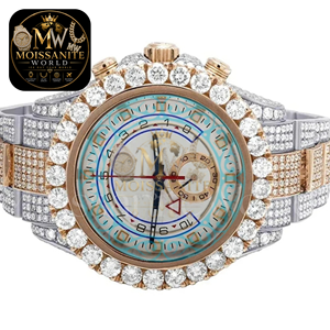Montre unisexe de luxe à quartz analogique, cadran en cristal saphir avec lunette carrée sertie de diamants, bracelet en acier inoxydable 41 mm, chronographe, étanche 10 bars - Product Image 4