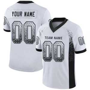 Camiseta de Fútbol Americano Personalizada para Hombre, Cuello en V, Sublimada, Absorbente de Humedad, 100% Poliéster, Manga Corta, Nombre del Equipo Impreso - Product Image 3