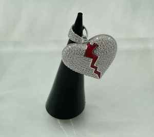 Colgante de Moissanita al por mayor con corte redondo de corazón roto, estilo Hip Hop para fiestas, de plata de ley 925, joyería fina, colgantes y dijes - Product Image 6