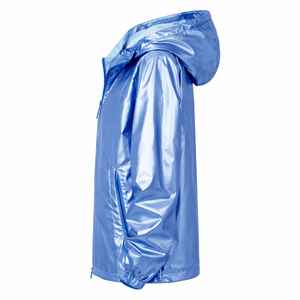 Vestes brillantes pour hommes, légères, métalliques, à manches longues, pour soirée, club de nuit, style trench, avec capuche, pour discothèque - Product Image 2