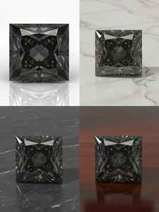 เพชรเม็ดเดี่ยวทรงปรินเซสสีดำ VVSI เกรด D น้ำหนัก 1 กะรัต ราคาดีที่สุด สำหรับเครื่องประดับชั้นดี - Product Image 5