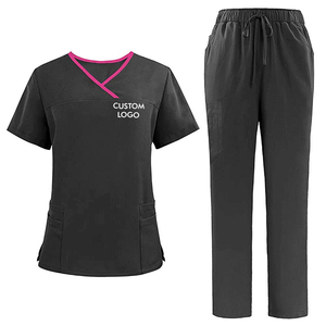 Custom Logo Stretch Uniform Medical <b>Scrubs</b> <b>Sets</b> for Men Women Fashion Hospital Uniforms Nurse Beauty Dental Salon Work Clothes - Product Image 1