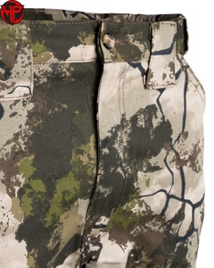 Pantalon de chasse décontracté léger en coton pour homme, coupe droite, taille mi-haute avec braguette boutonnée, vente en gros sous marque privée - Product Image 3