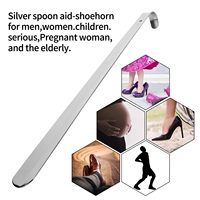 Tamaños Personalizables - Calzador de Acero Inoxidable y Metal de Primera Calidad con Mango Largo para Hombres, Mujeres, Personas Mayores y Niños, 54 cm, 83 cm