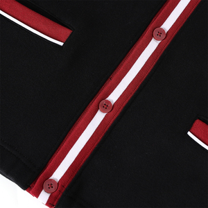 Custom Alabama A&M Black Fleece <b>Cardigan</b> Greek Letter Logo Apparel Men's <b>Shawl</b> <b>Collar</b> V-Neck Embroidery Wholesale Bulk Orders - Product Image 6