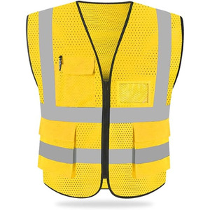 Chaleco de seguridad reflectante de poliéster unisex de manga larga con logotipo personalizado al mejor precio, buena calidad para hombre, subido por Dress Sports - Product Image 1