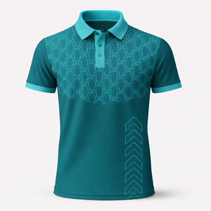 Camisa de Golf para Hombre de Alta Calidad, Nueva, Verano, Casual, 100% Algodón Tejido, Manga Regular, Impresión por Transferencia de Calor, Transpirable, Ecológica - Product Image 3