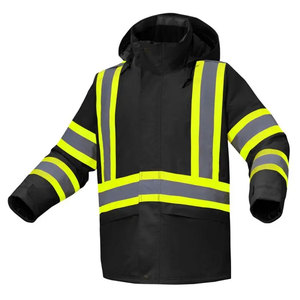 Black Security Reflective Safety <b>Jacket</b> <b>Waterproof</b> <b>Hi</b> <b>Vis</b> Winter Warm Construction High Visibility Workwear <b>Jackets</b> - Product Image 6
