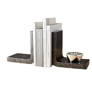 Serre-livres en marbre et en métal de qualité supérieure Trending Design Serre-livres en marbre massif de taille moyenne disponible à prix réduit - Product Image 1