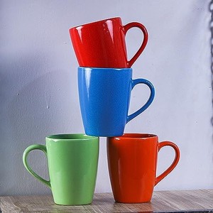 Ensemble de tasses à café en céramique vibrantes, tasses à thé en grès colorées à finition brillante pour la maison, le bureau, la décoration de cuisine et les cadeaux - Product Image 2