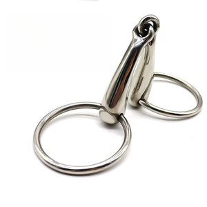 บิตม้าแบบปากกว้างขัดเงาด้วยมือ ทำจากเหล็กชุบเงิน พร้อมลูกกลิ้ง - Product Image 2