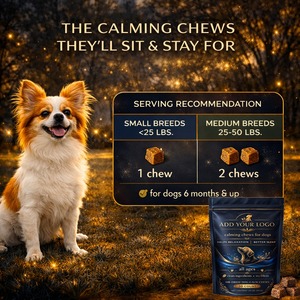 Complément Nutritionnel pour Animaux : Friandises à Mâcher Apaisantes pour Chiens – Soulagement de l'Anxiété et du Stress, Favorise la Relaxation – Friandises Tendres pour Animaux – Fourniture en Gros OEM - Product Image 6