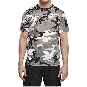 T-shirts de sport slim respirants à imprimé camouflage uni, coupe ajustée pour la musculation, vente en gros, faible MOQ - Product Image 1