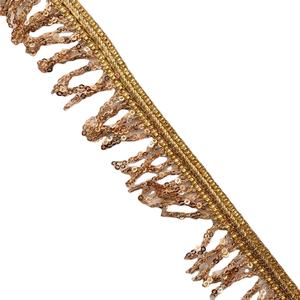 Garniture à franges en polyester 100% décorative pour textiles de maison, rideaux et accessoires de meubles de canapé, taille 10 cm - Product Image 1