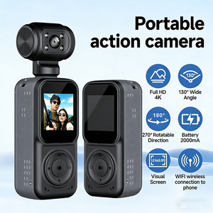 מקליט וידאו לאופניים 4K, מקליט וידאו אקשן כיסי, מצלמת אופניים קדמית ואחורית זעירה עם WiFi, מצלמת ראייה מנקודת מבט ראשונה - Product Image 2