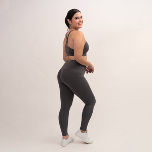 Conjuntos de Yoga para Mujer Personalizables, Transpirables, Ecológicos, sin Costuras, con Hombros Descubiertos, sin Mangas, de 2 Piezas, Ropa Deportiva - Product Image 3