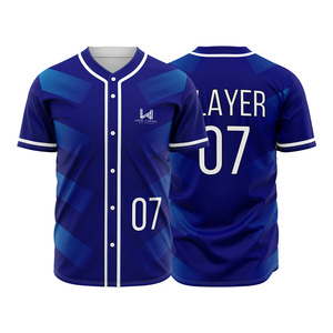 Camisetas de Béisbol Personalizadas para Hombre, Impresión Serigráfica Frontal, Logotipo Personalizado, Manga Corta, Cierre de Botones, Transpirables, Secado Rápido, Tallas Grandes - Product Image 3