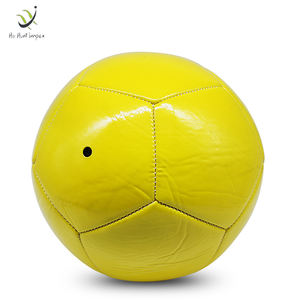 Ballons de football en cuir de haute qualité avec impression de logo personnalisée 2022, couleur jaune - Product Image 5