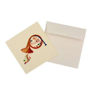 Tarjeta de quilling artística con notas musicales hechas a mano, diseño personalizado para coleccionables de arte, tarjeta de quilling - Product Image 4