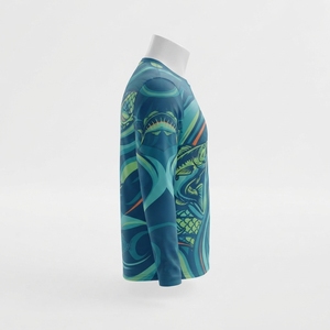 Custom UV Protection Custom <b>Men's</b> Fishing <b>Long</b> <b>Sleeve</b> Shirt <b>Men</b> Sublimation Print UPF 50 Quick Dry Polyester Fishing Wear - Product Image 5