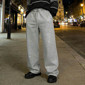 Pantalones Deportivos con Pedrería, Diseño Galaxy, Decorados con Cristales, Estilo Urbano, Personalizables, Joggers - Product Image 5