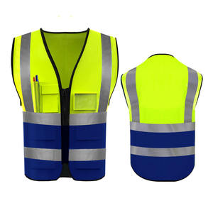Chaleco de Trabajo Unisex de Alta Visibilidad, Reflectante, de Malla de Poliéster Transpirable, con Múltiples Bolsillos, Ribete Naranja y Amarillo, Uniforme de Seguridad - Product Image 6