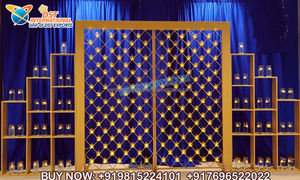 Designer Metal Candle <b>Stands</b> for Wedding <b>Backdrop</b> Golden Finish Candle Wall for Wedding Entrance Unique Style Candle <b>Stands</b> - Product Image 3